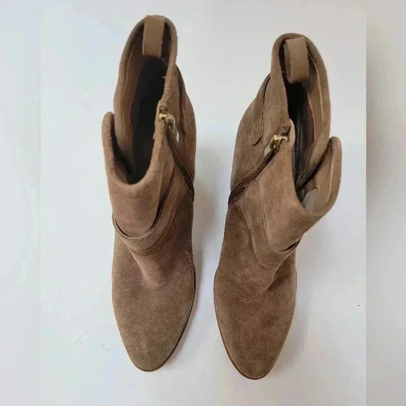 Franco Sarto Dorindo Ankle Booties with Stacked Heel Adjustable Buckle Size 9.5 - Picture 3 of 5